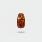 Amber Tortoiseshell Dome Resin Stud Earrings
