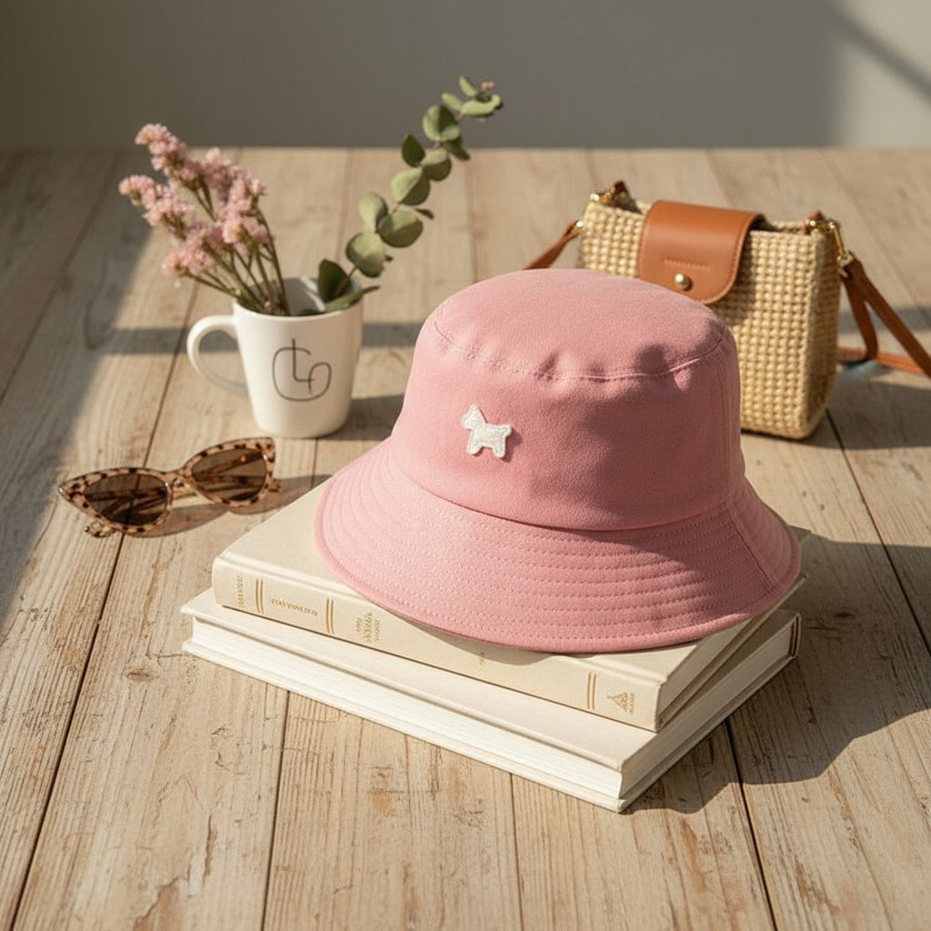 Coral Bucket Hat With Star Charm