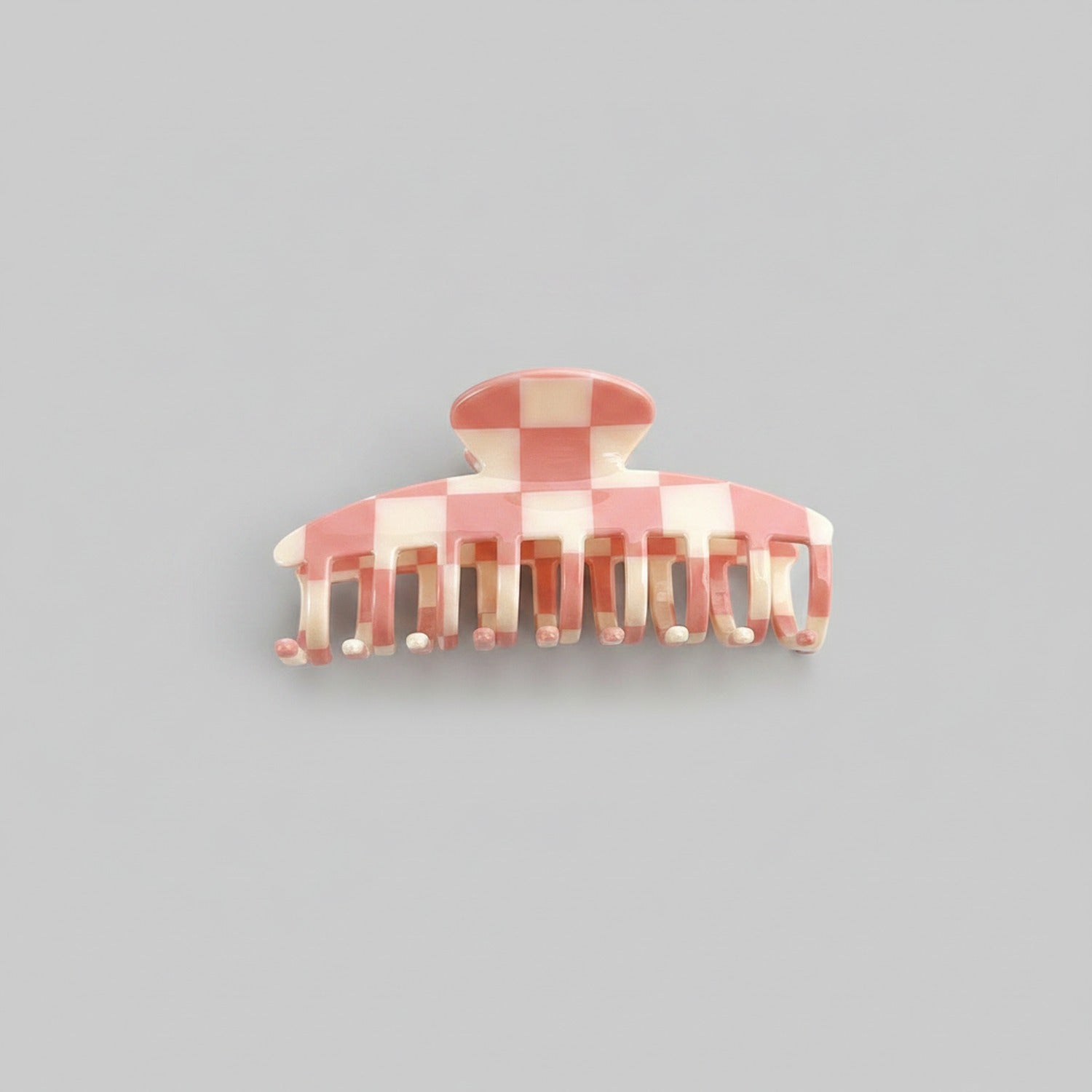 Black And White Checkered Hair Claw Clip