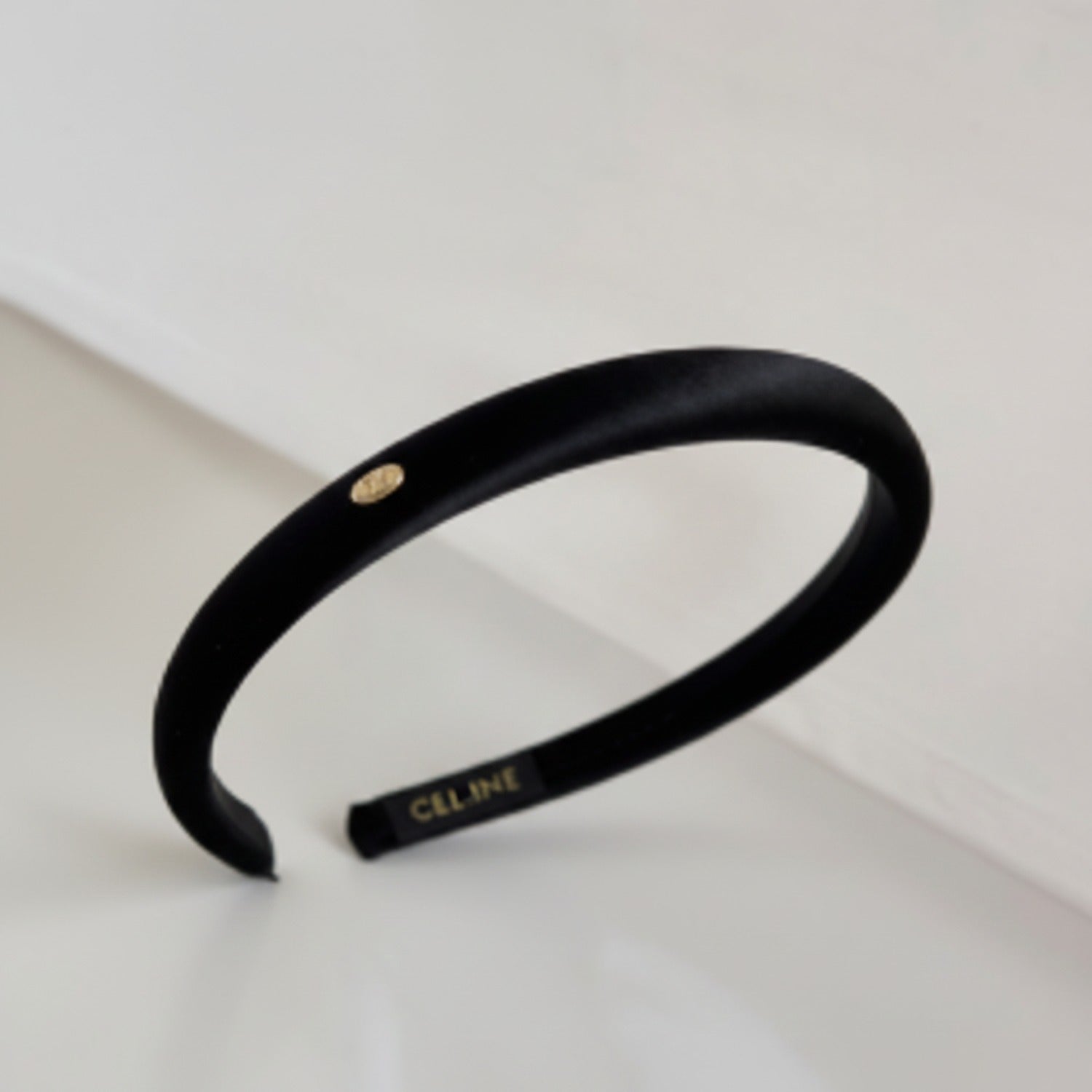 Pink Pearl Padded Headband with Gold Accent