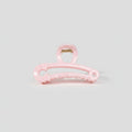 Pink Curved Hair Claw Clip With Gold Screws