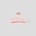 Pink Curved Hair Claw Clip With Gold Screws
