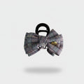Plaid Hair Claw Clip With Gold Charm
