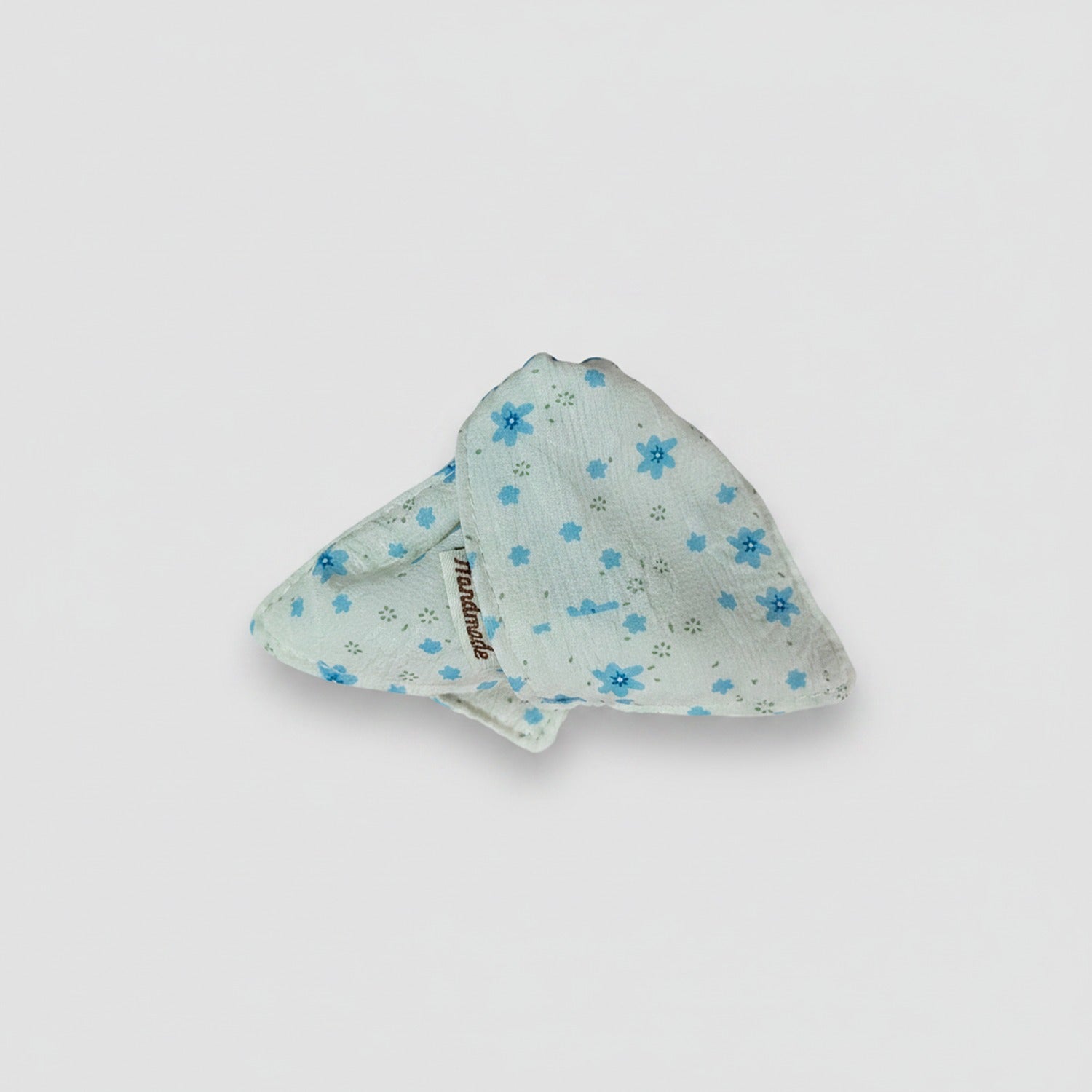 Blue Floral Fabric Hair Claw Clip