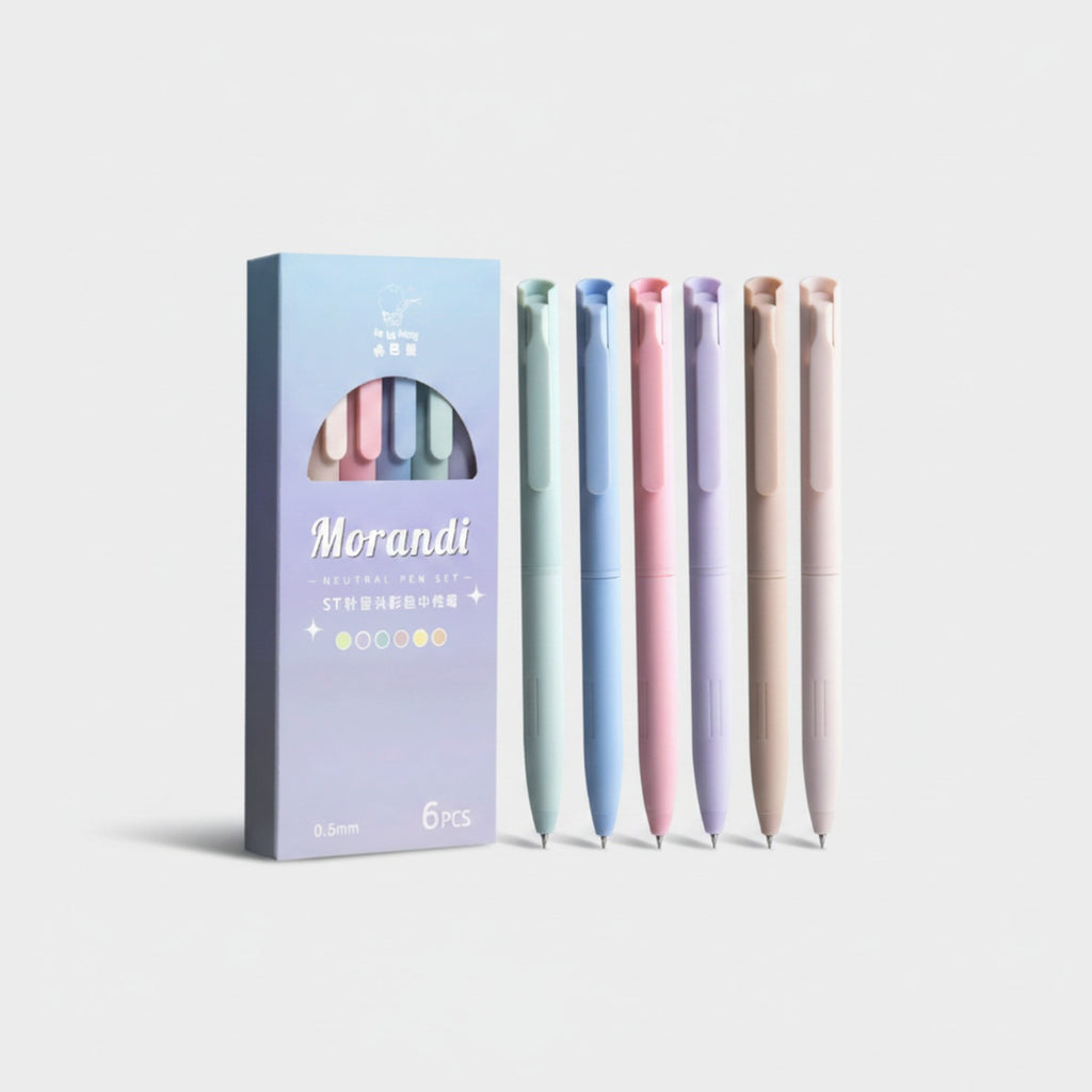Morandi Neutral Gel Pen Set 6-Piece