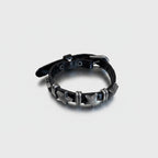 Black Leather Studded Spike Bracelet