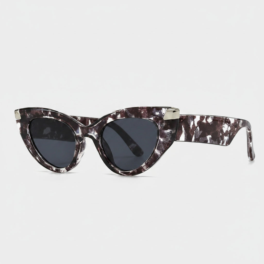 Tortoiseshell Cat Eye Sunglasses With Gold Accents