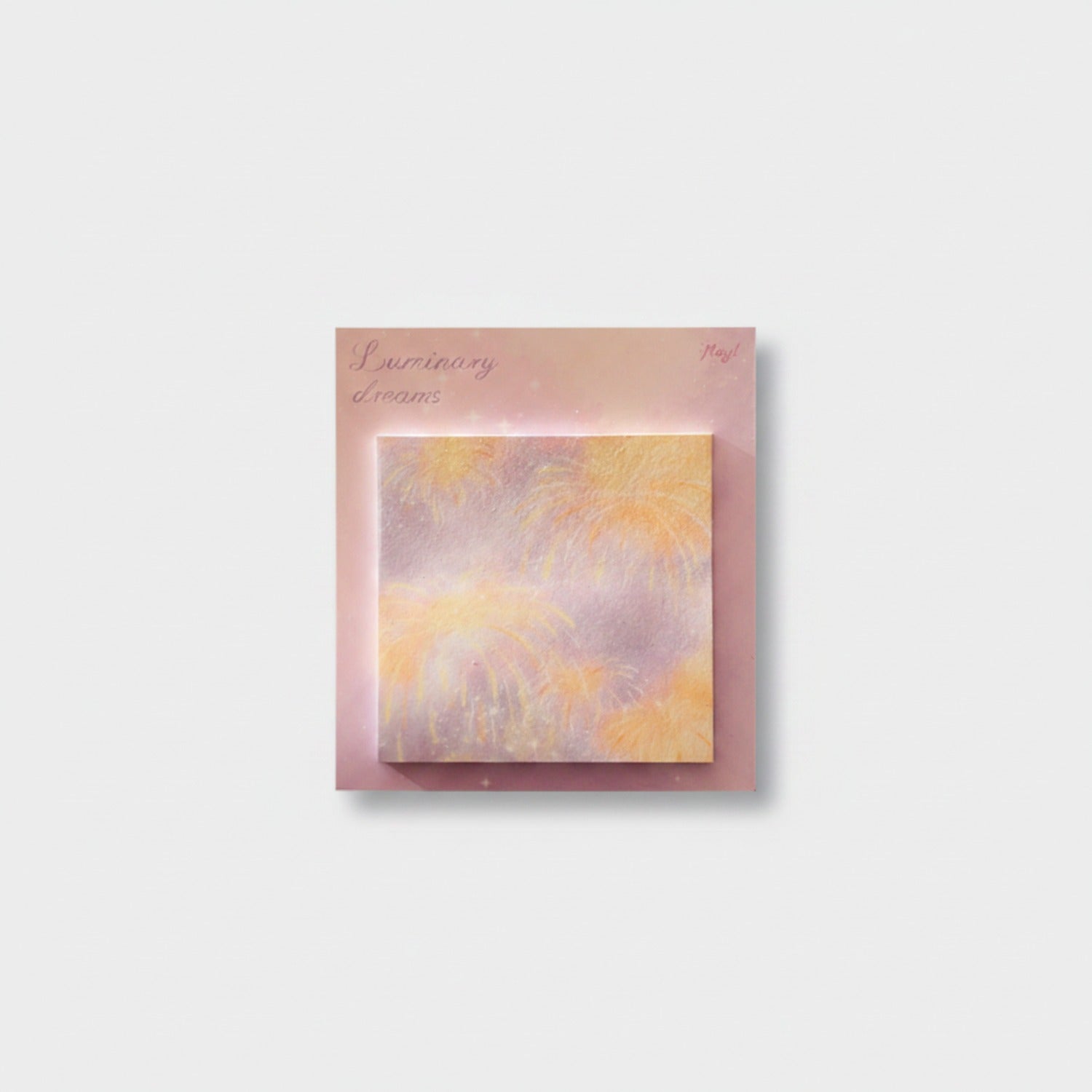 Luminous Dreams Pink Celestial Sticky Notes