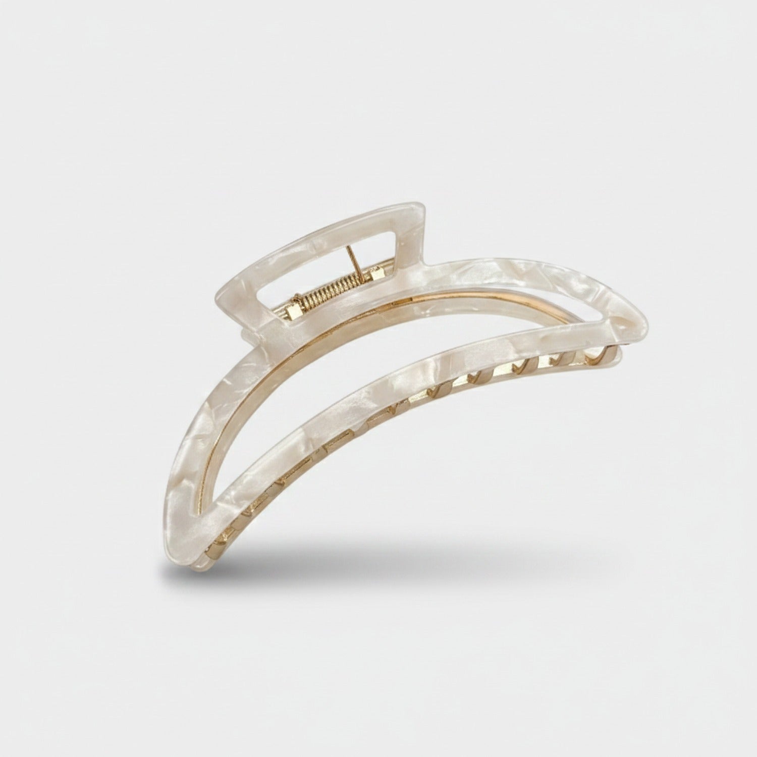 Pearl Shell Curved Hair Claw Clip