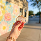 Holographic Pastel Flower Hair Claw Clip