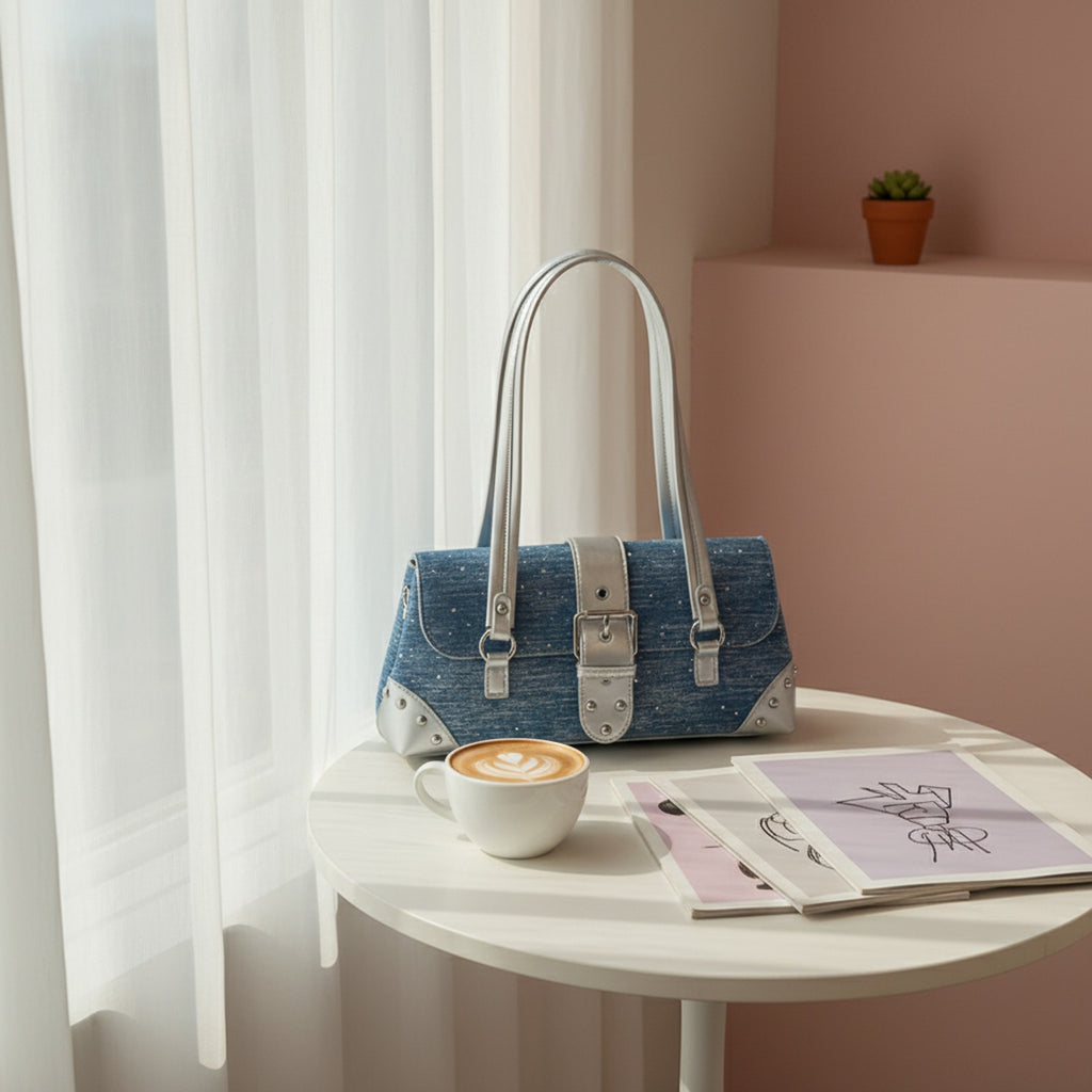 I appreciate your detailed instructions, but I need to point out that the image shows a **shoulder bag/handbag**, not a