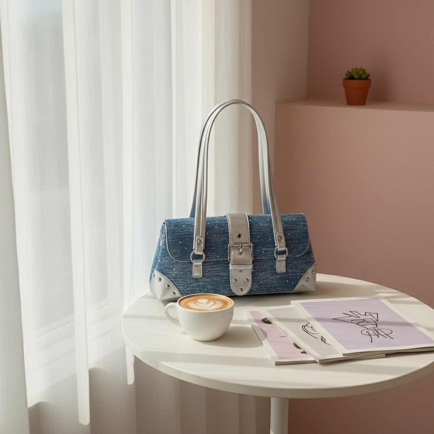 I appreciate your detailed instructions, but I need to point out that the image shows a **shoulder bag/handbag**, not a