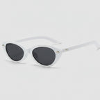 White Cat Eye Sunglasses With Gold Detail