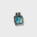 Blue Rhinestone Rectangle Hair Claw Clip