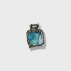 Blue Rhinestone Rectangle Hair Claw Clip