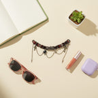 Burgundy Leather Chain Spike Charm Choker Necklace