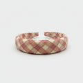 Quilted Gingham Padded Headband Pink Cream