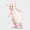 Pastel Rainbow Teddy Bear Plush Toy With Bonnet