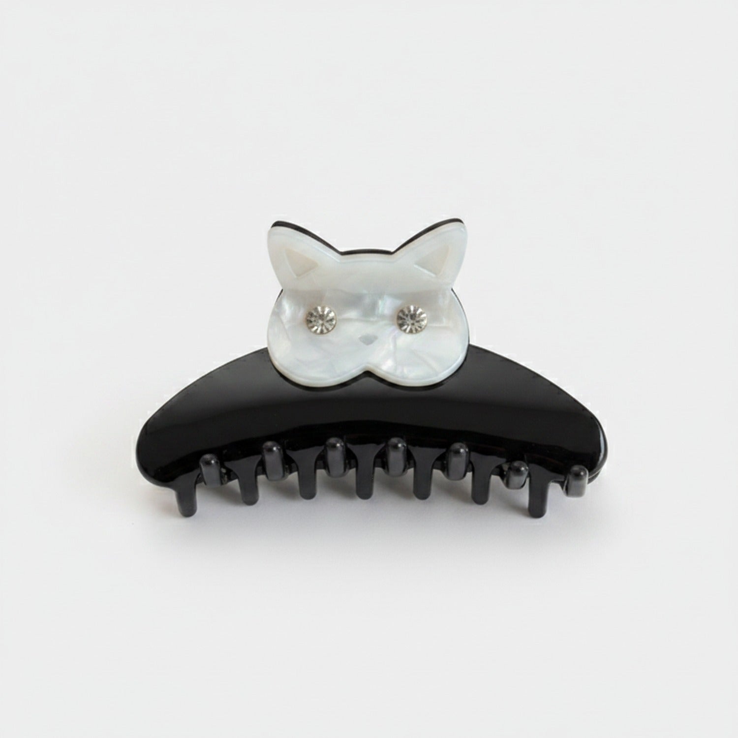 Pink Rhinestone Cat Hair Claw Clip