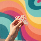 Heart Pearl Claw Hair Clip Cream