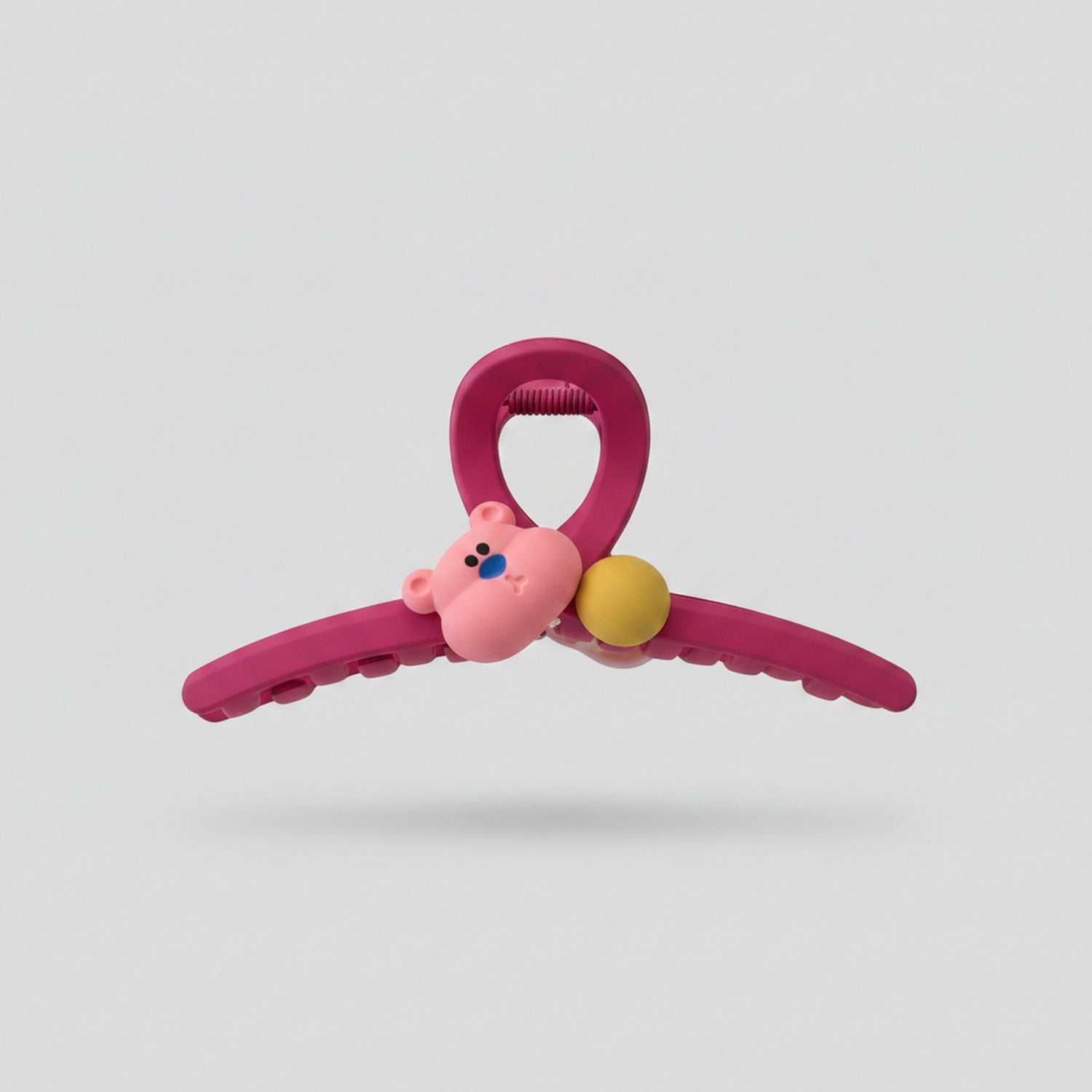 Pink Bear Charm Hair Claw Clip