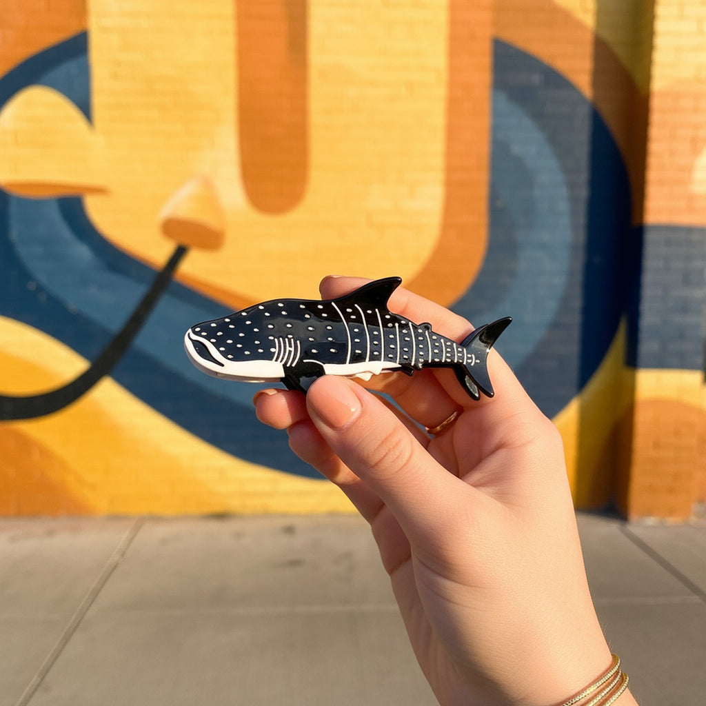 Whale Shark Spotted Dark Blue Hair Claw