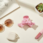 Pink Beaded Hair Claw Clip