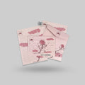 Rose Floral Pink Letter Writing Set With Charm