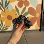 Black Textured Lace Hair Claw Clip