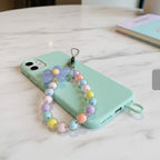 Pastel Beaded Flower Acrylic Keyring Charm