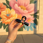 Black Hair Claw With Colorful Love Charm