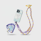 Purple & Yellow Braided Rope Phone Charm Strap