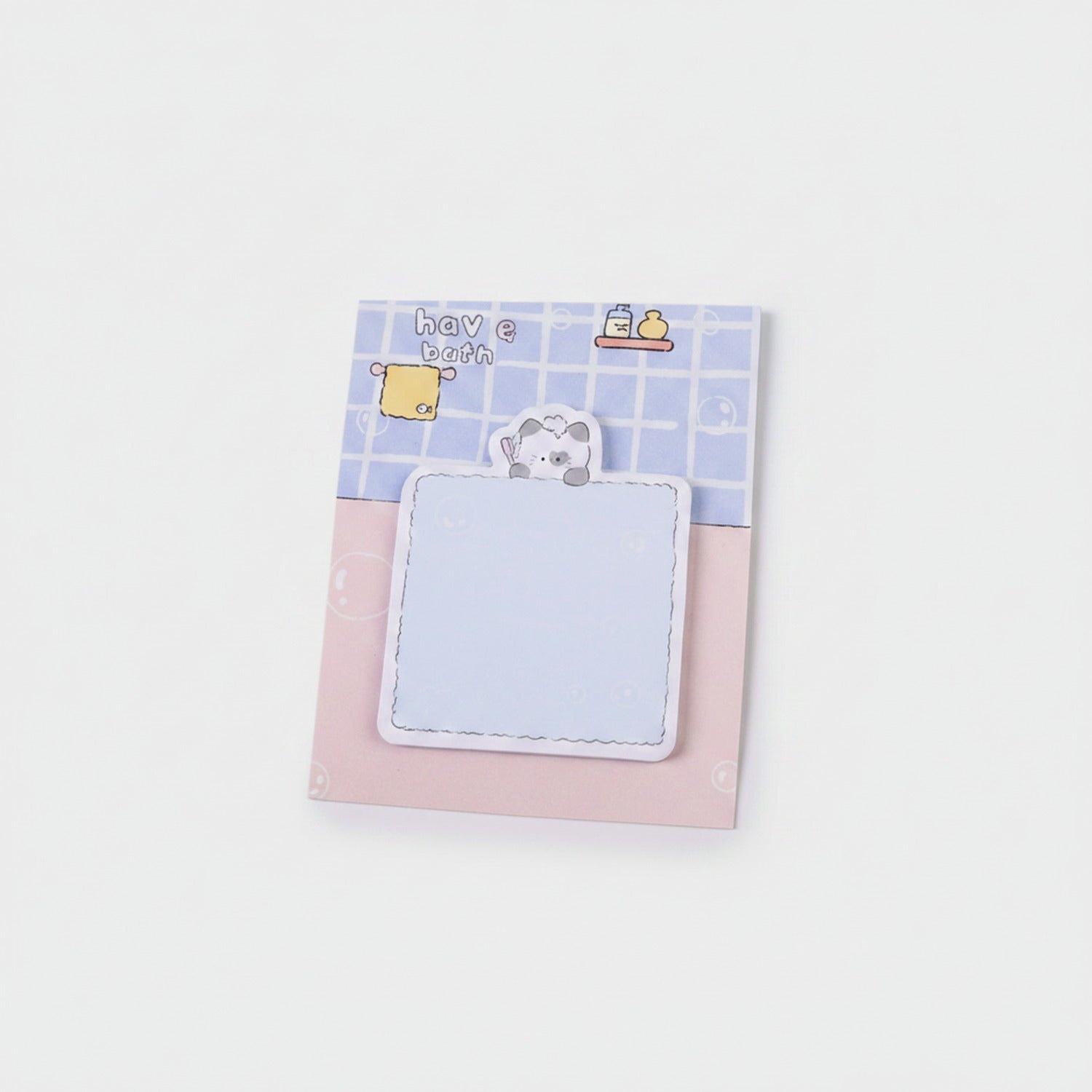 Kawaii Bath Time Sticky Notes Pad With Cute Character