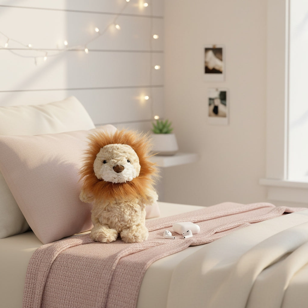 Cream Lion Plush Toy With Fluffy Mane