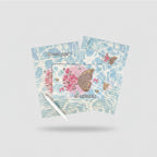 Butterfly Flower Letter Writing Paper Set Blue