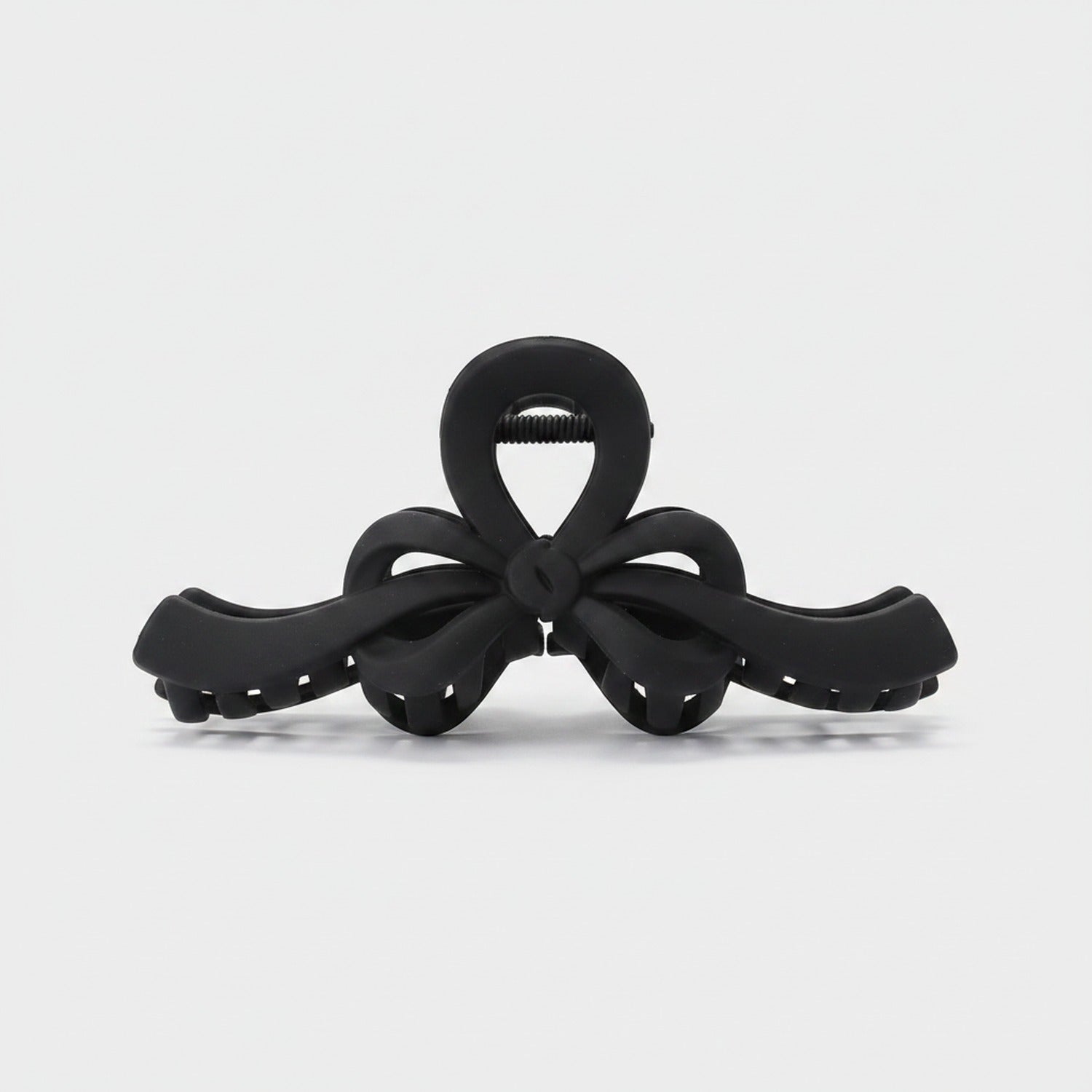 Translucent Bow Hair Claw Clip Gray