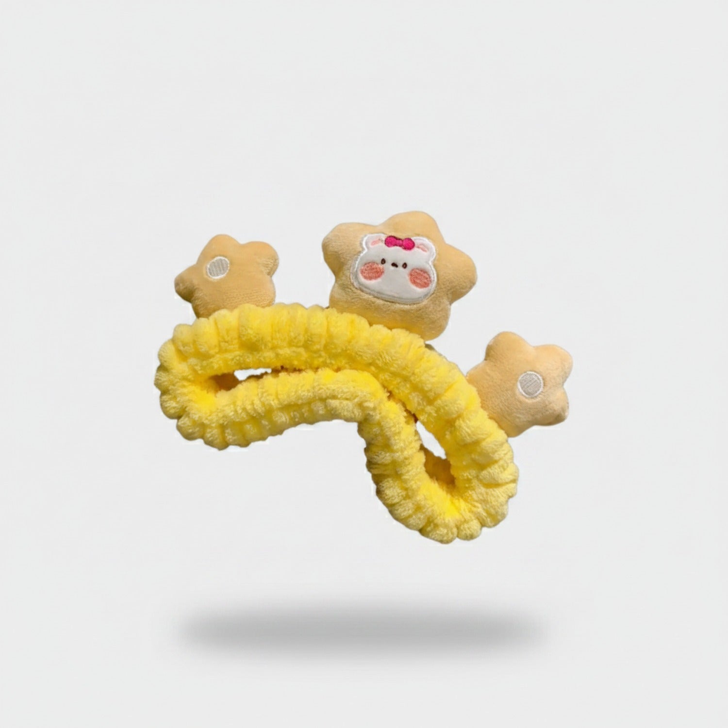 Yellow Crinkle Hair Tie With Cute Character Charm