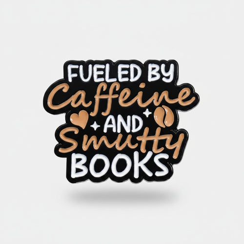 Caffeine & Smutty Books Enamel Pin - Caffeine & Books – stationery (view 1)