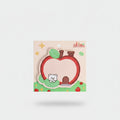 Apple Shaped Memo Pad With Cute Bear Charm