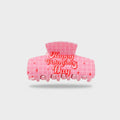 Pink Grid Claw Hair Clip Valentine's Day