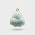 Fluffy Bunny Paw Charm Keyring - Mint Green Phone Strap – novelty & toys (view 1)