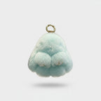 Fluffy Bunny Paw Charm Keyring - Mint Green Phone Strap – novelty & toys (view 1)
