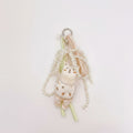Pearl Beaded Cute Bunny Acrylic Keyring