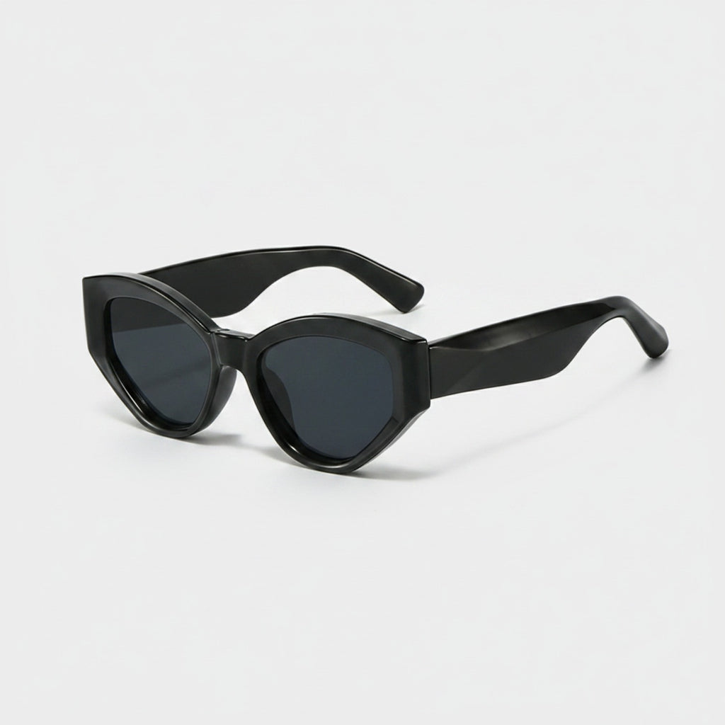 Black Chunky Cat Eye Sunglasses