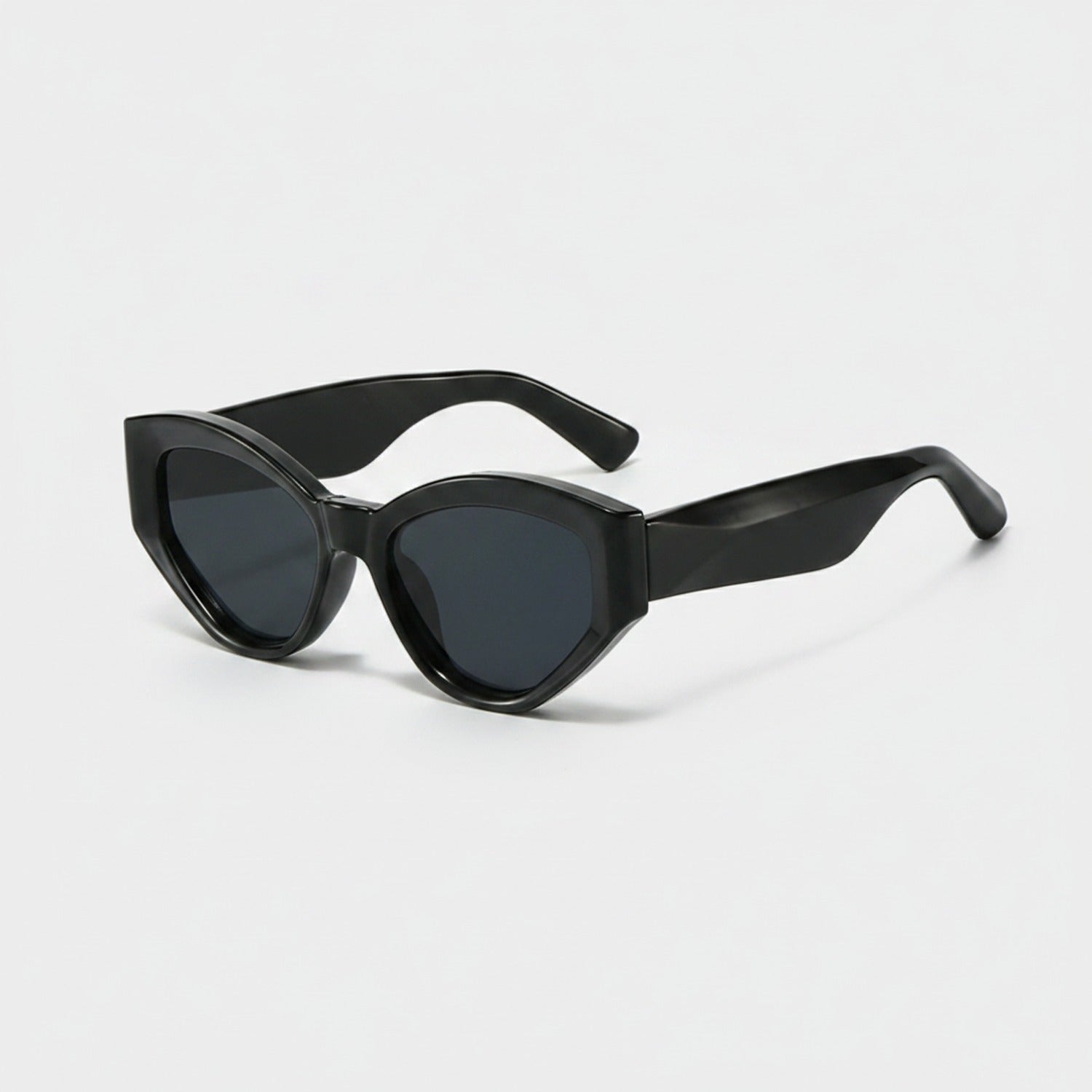 Black Chunky Cat Eye Sunglasses