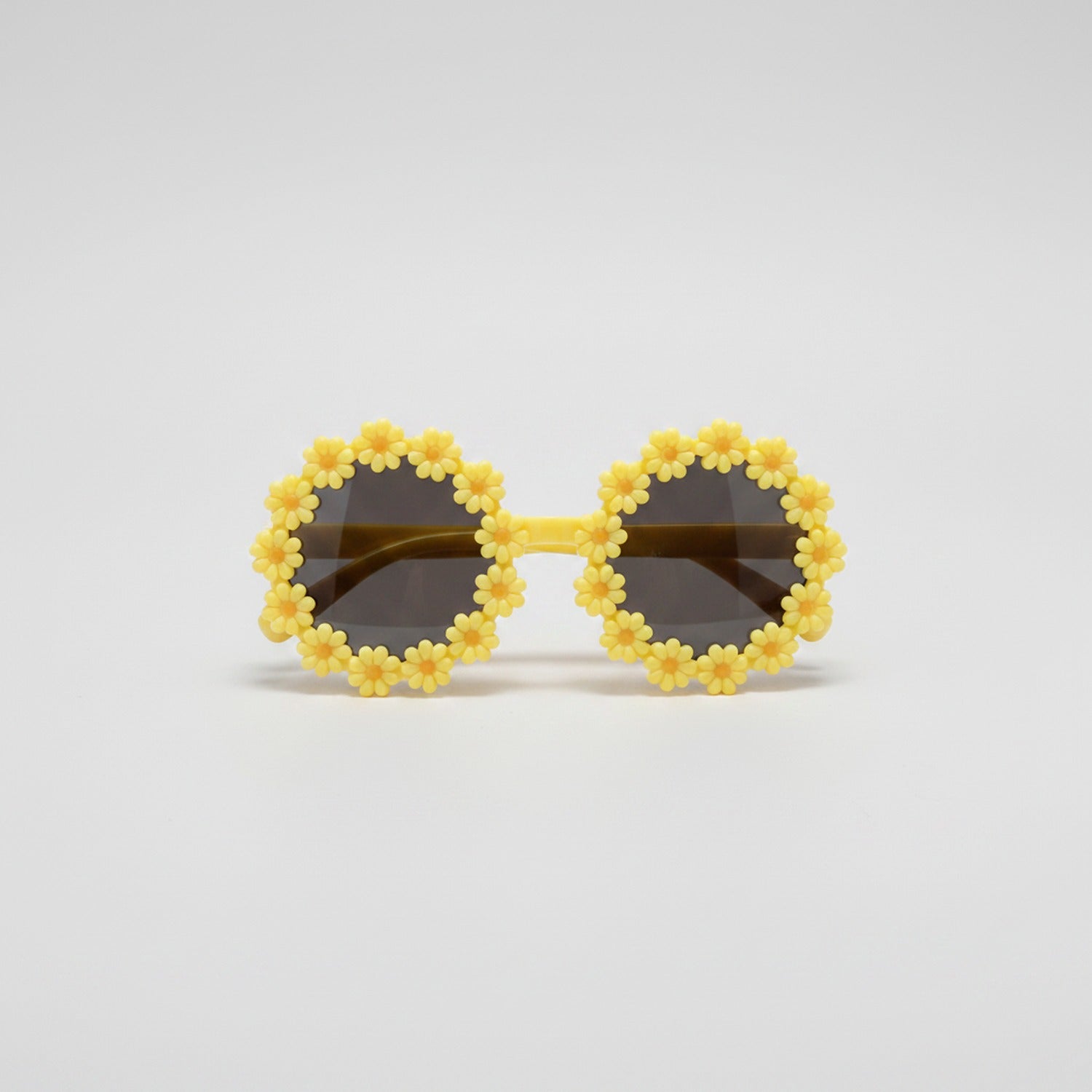 Daisy Flower Round Sunglasses Yellow