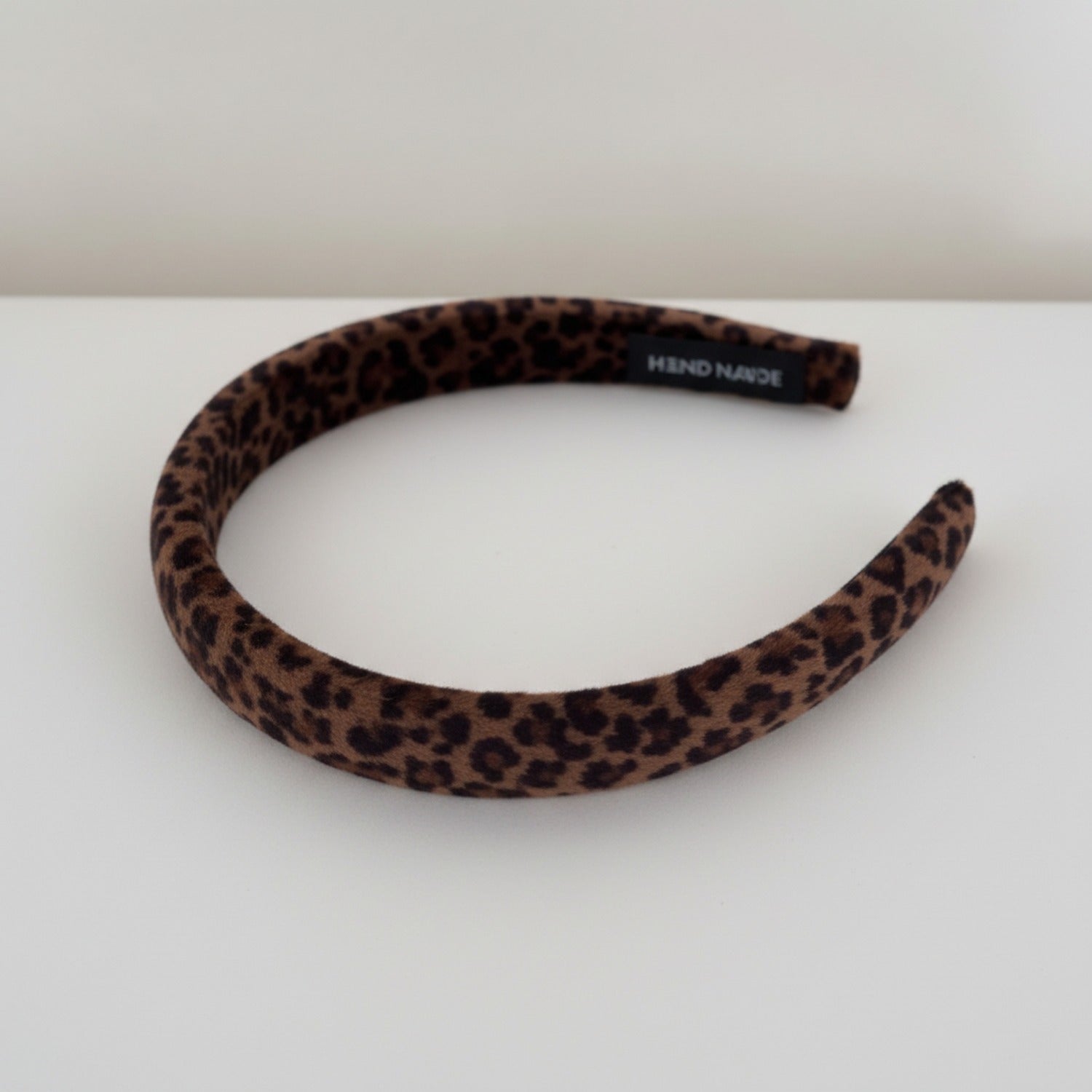 Leopard Print Padded Headband Brown