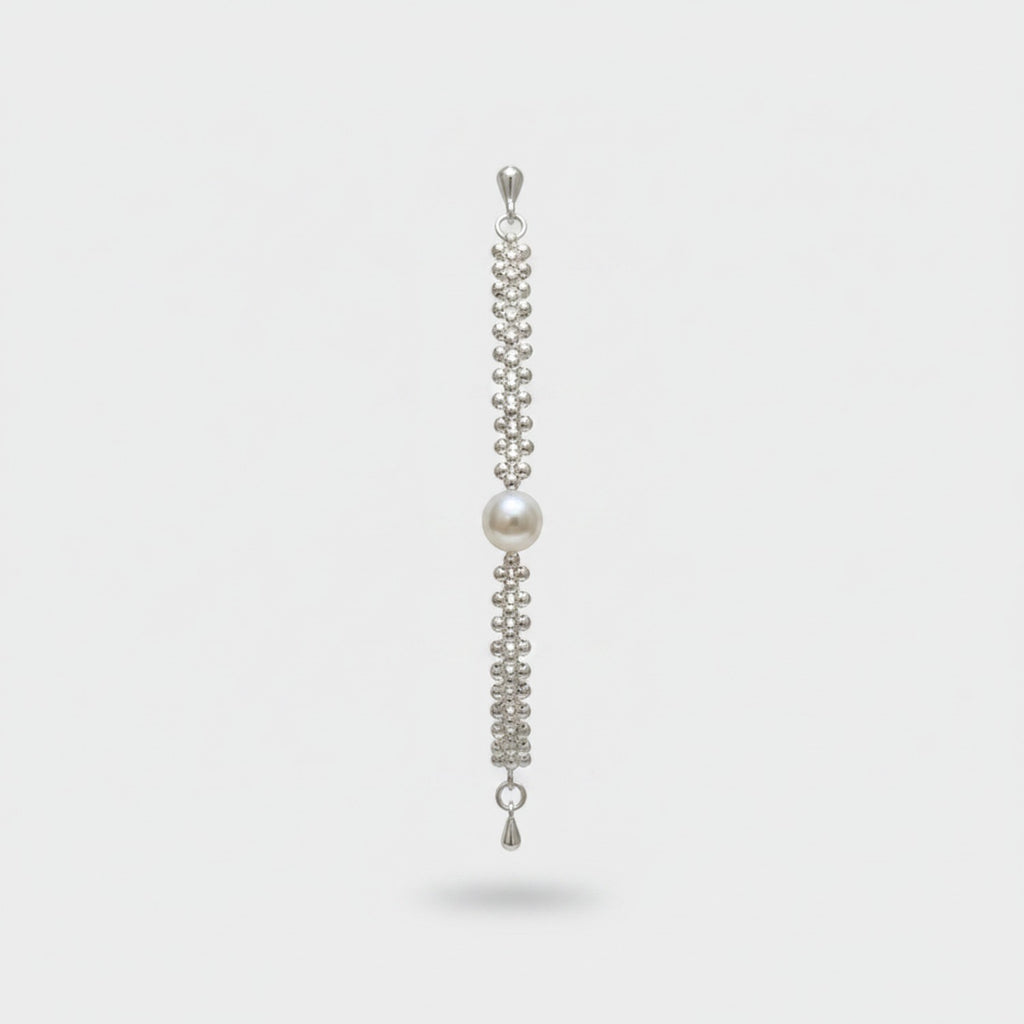 Pearl And Rhinestone Beaded Chain Bracelet