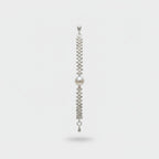 Pearl And Rhinestone Beaded Chain Bracelet