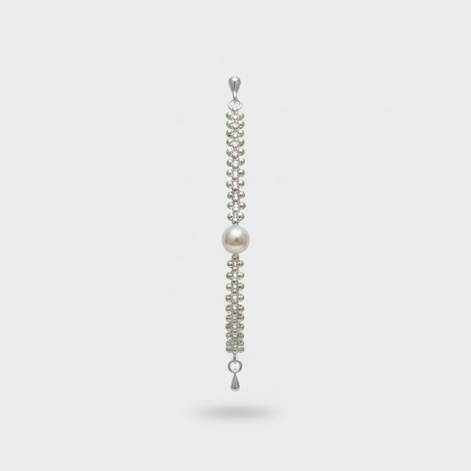 Pearl And Rhinestone Beaded Chain Bracelet